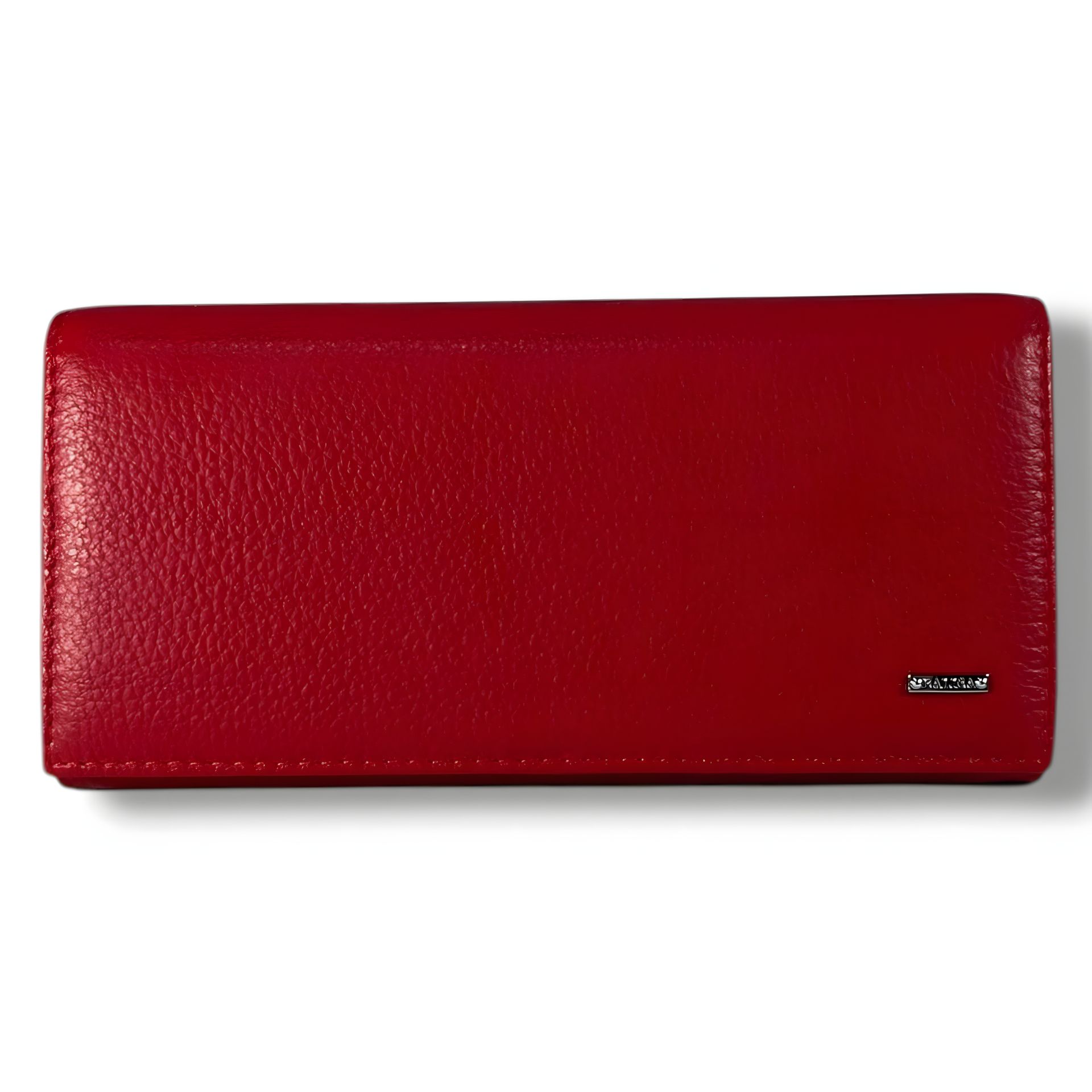 Женский натуральный кожаный кошелек, ярко-красный (18×9 см) Женский натуральный кожаный кошелек, ярко-красный (18×9 см)