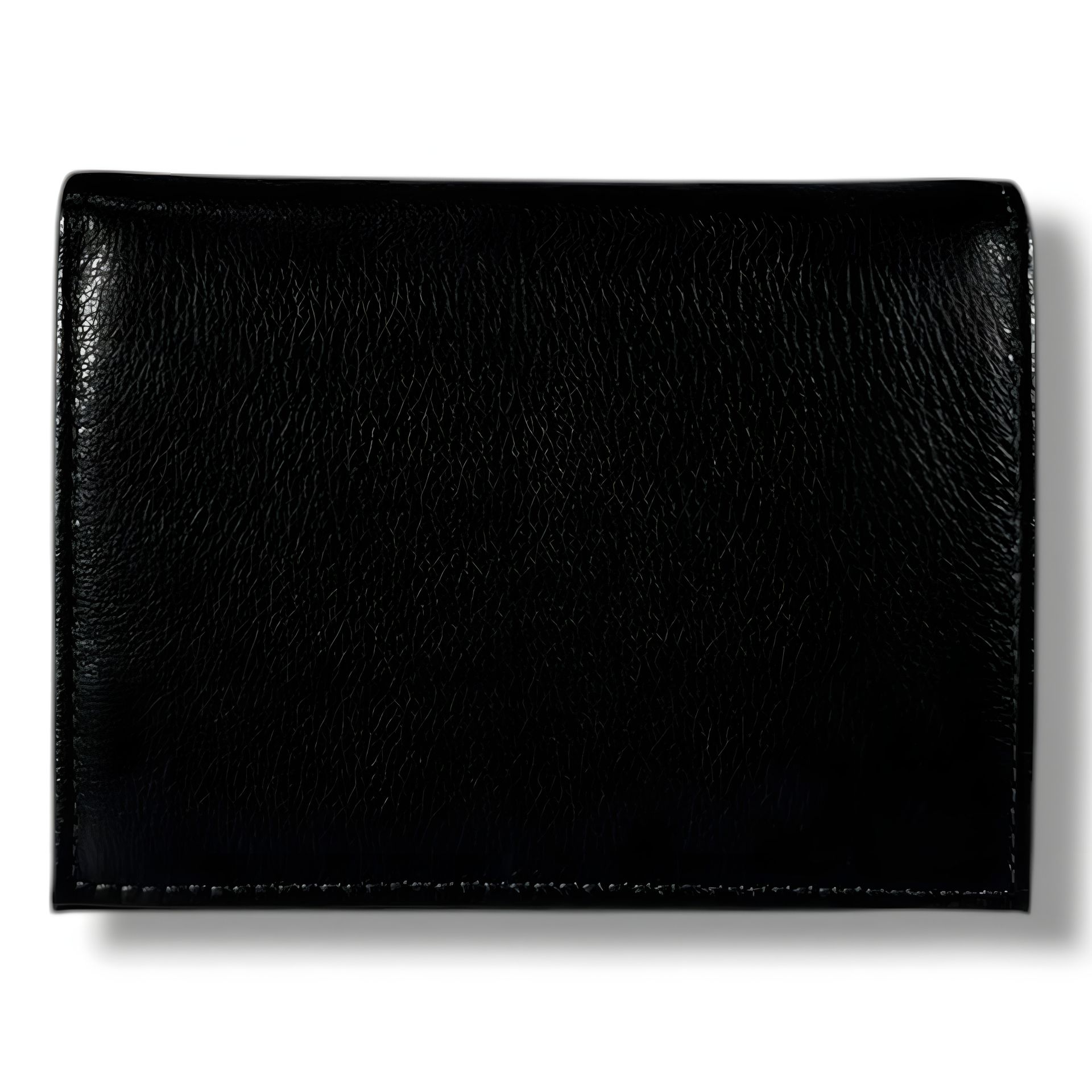 Чоловічий шкіряний гаманець-портмоне, чорний (12×10 см) Чоловічий шкіряний гаманець-портмоне, чорний (12×10 см)