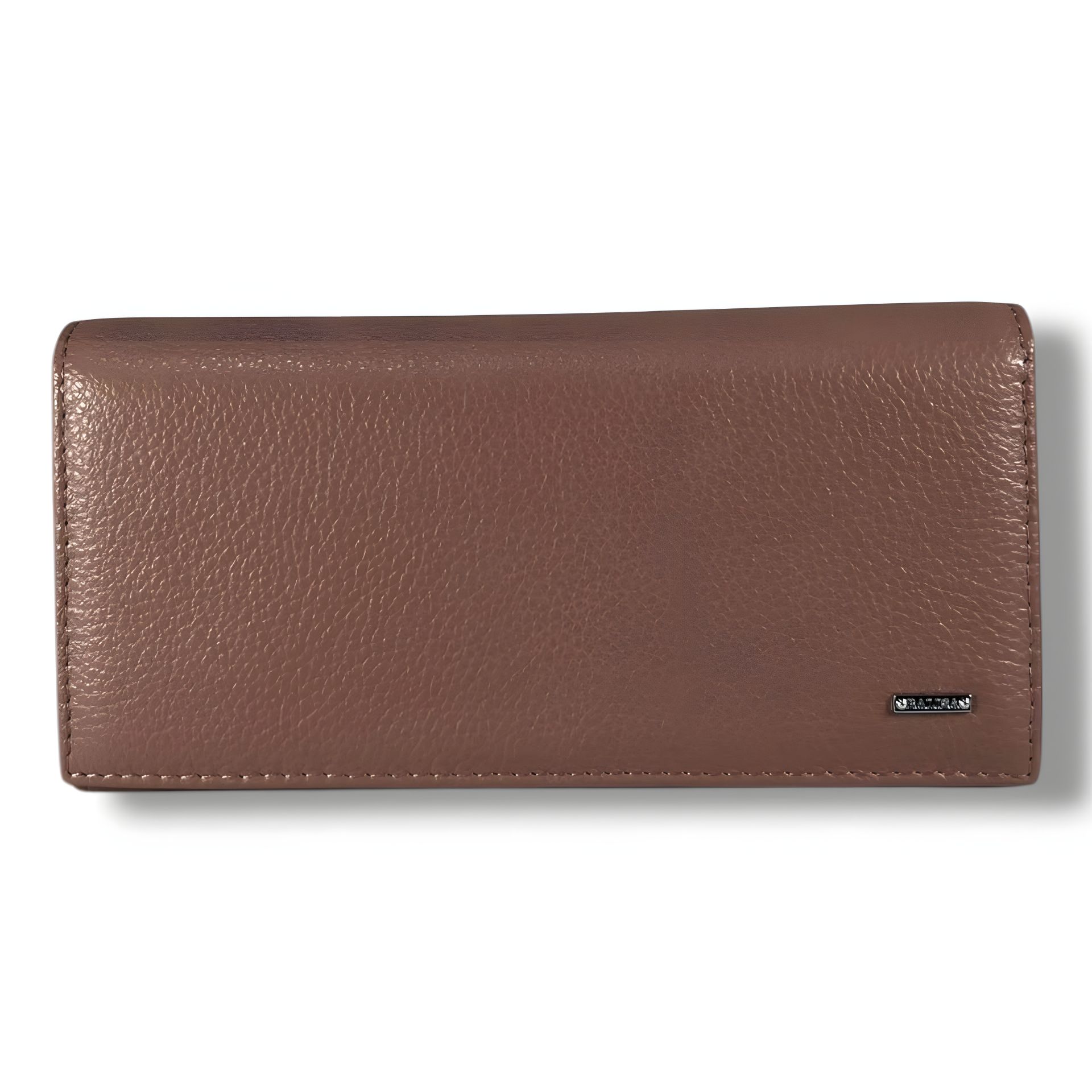 Женский кошелек из натуральной кожи, розовый (18×9 см) Женский кошелек из натуральной кожи, розовый (18×9 см)