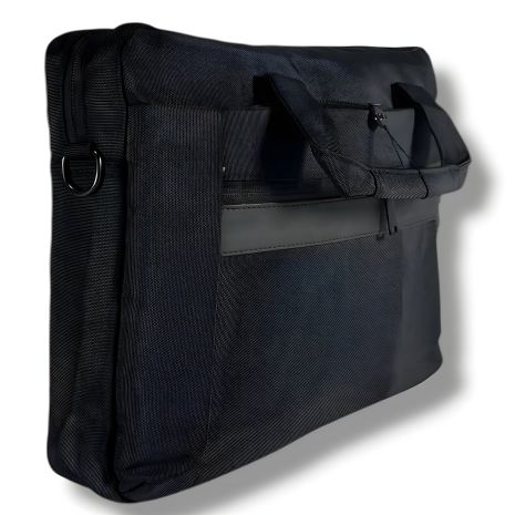 Вместительная стильная сумка с отделением для ноутбука, черная, 7 л