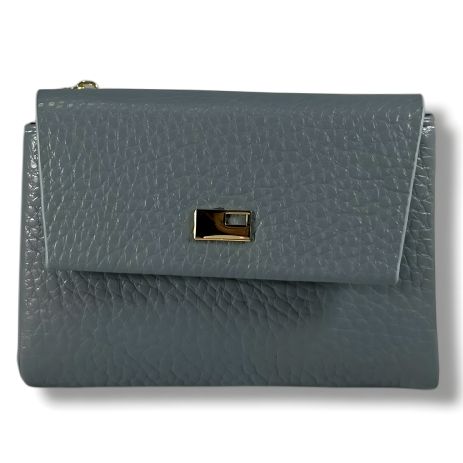 Женский кошелек, голубой, стильный и вместительный Женский кошелек, голубой, стильный и вместительный