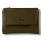Вместительный зеленый женский кошелек, стильный и практичный