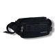Поясна сумка-бананка чоловіча, чорна, на 2 відділення
