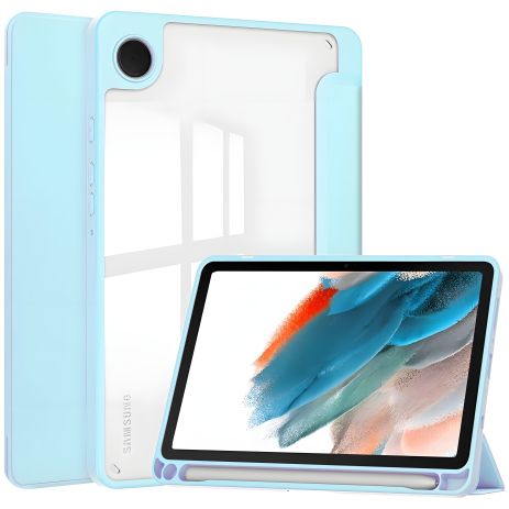 Чохол TPUCristal SlimTPU з тримачем для Spen Samsung Galaxy Tab A9 8.7 X110 X115, Голубий Чохол TPUCristal SlimTPU з тримачем для Spen Samsung Galaxy Tab A9 8.7 X110 X115, Голубий