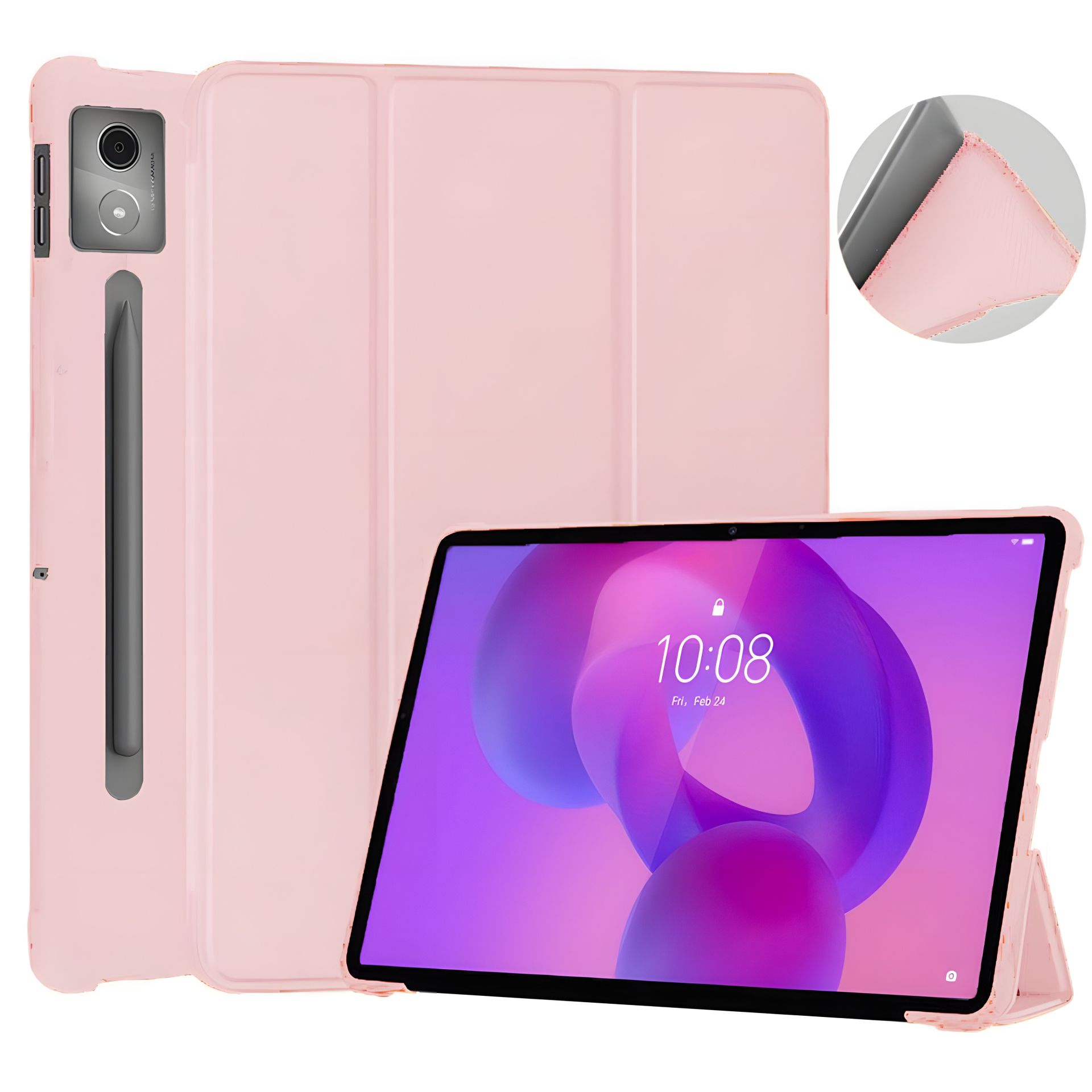 Чохол SlimTPU для Lenovo Idea Tab Pro 2025/Xiaoxin Pad Pro 2nd 12.7 TB375/TB373, Світло-рожевий Чохол SlimTPU для Lenovo Idea Tab Pro 2025/Xiaoxin Pad Pro 2nd 12.7 TB375/TB373, Світло-рожевий