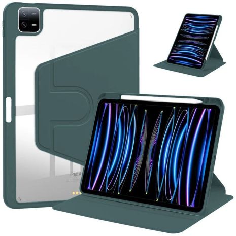 Чохол TPUCristal Pen holder 360 для Xiaomi Pad 7 / 7 Pro 11 2025 Темно-зелений