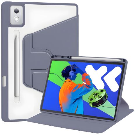 Чохол Lenovo Idea Tab Pro 12.7 2025 TPUCristal Pen holder 360 Фіолетовий планшетний аксесуар Чохол Lenovo Idea Tab Pro 12.7 2025 TPUCristal Pen holder 360 Фіолетовий планшетний аксесуар