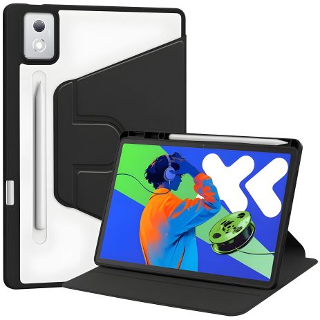 Чехол Lenovo Idea Tab Pro 12.7 2025 TPUCristal Pen holder 360 Черный Чехол Lenovo Idea Tab Pro 12.7 2025 TPUCristal Pen holder 360 Черный