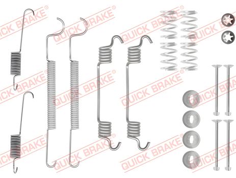 Комплект монтажу гальмівних колодок CHEVROLET REZZO, DAEWOO REZZO, QUICK BRAKE (1050873) Комплект монтажу гальмівних колодок CHEVROLET REZZO, DAEWOO REZZO, QUICK BRAKE (1050873)