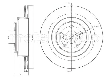 Гальмівний диск для SUBARU IMPREZA, SUBARU LEGACY, SUBARU OUTBACK, METELLI (231149C) Гальмівний диск для SUBARU IMPREZA, SUBARU LEGACY, SUBARU OUTBACK, METELLI (231149C)