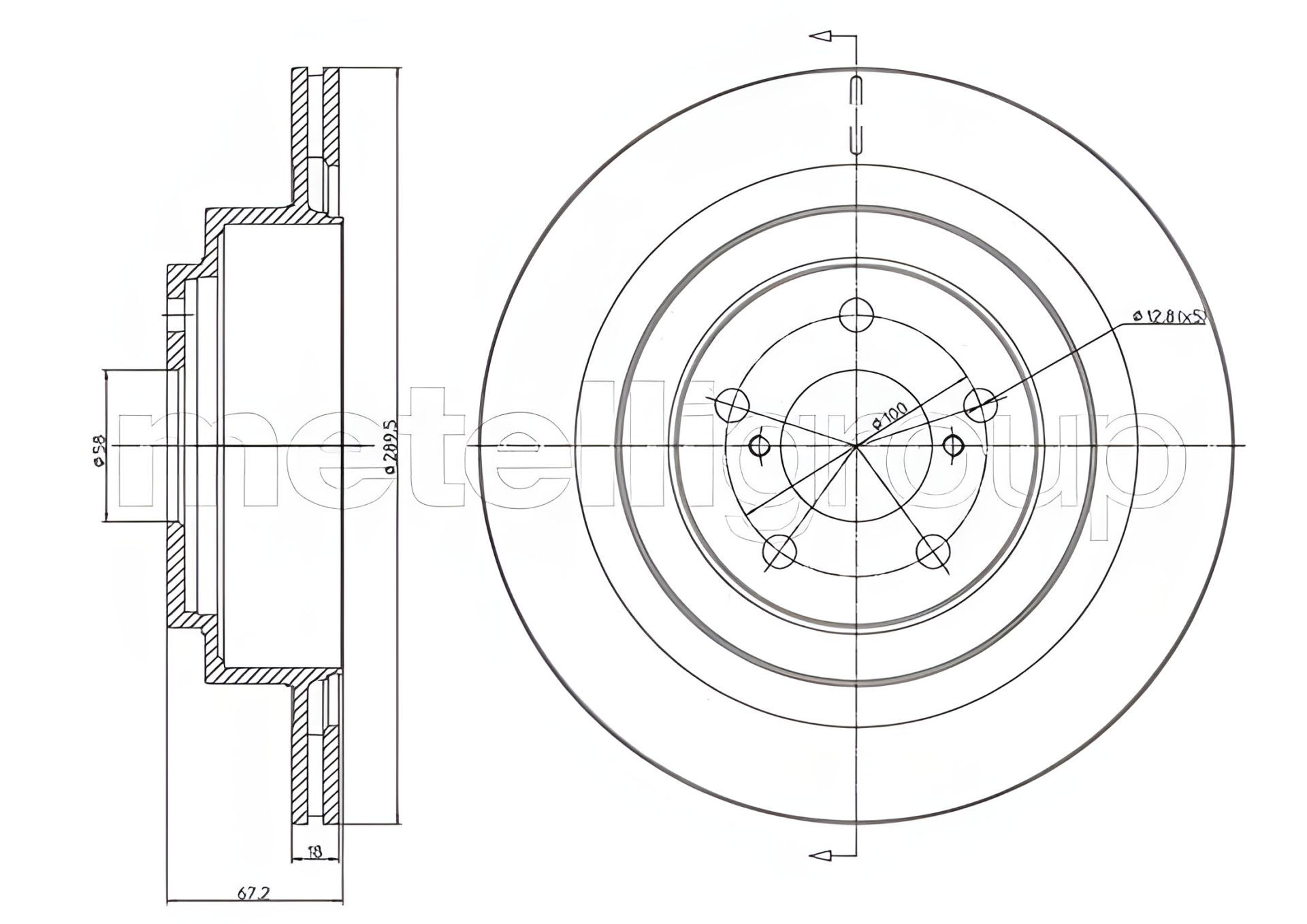 Гальмівний диск для SUBARU IMPREZA, SUBARU LEGACY, SUBARU OUTBACK, METELLI (231149C) Гальмівний диск для SUBARU IMPREZA, SUBARU LEGACY, SUBARU OUTBACK, METELLI (231149C)