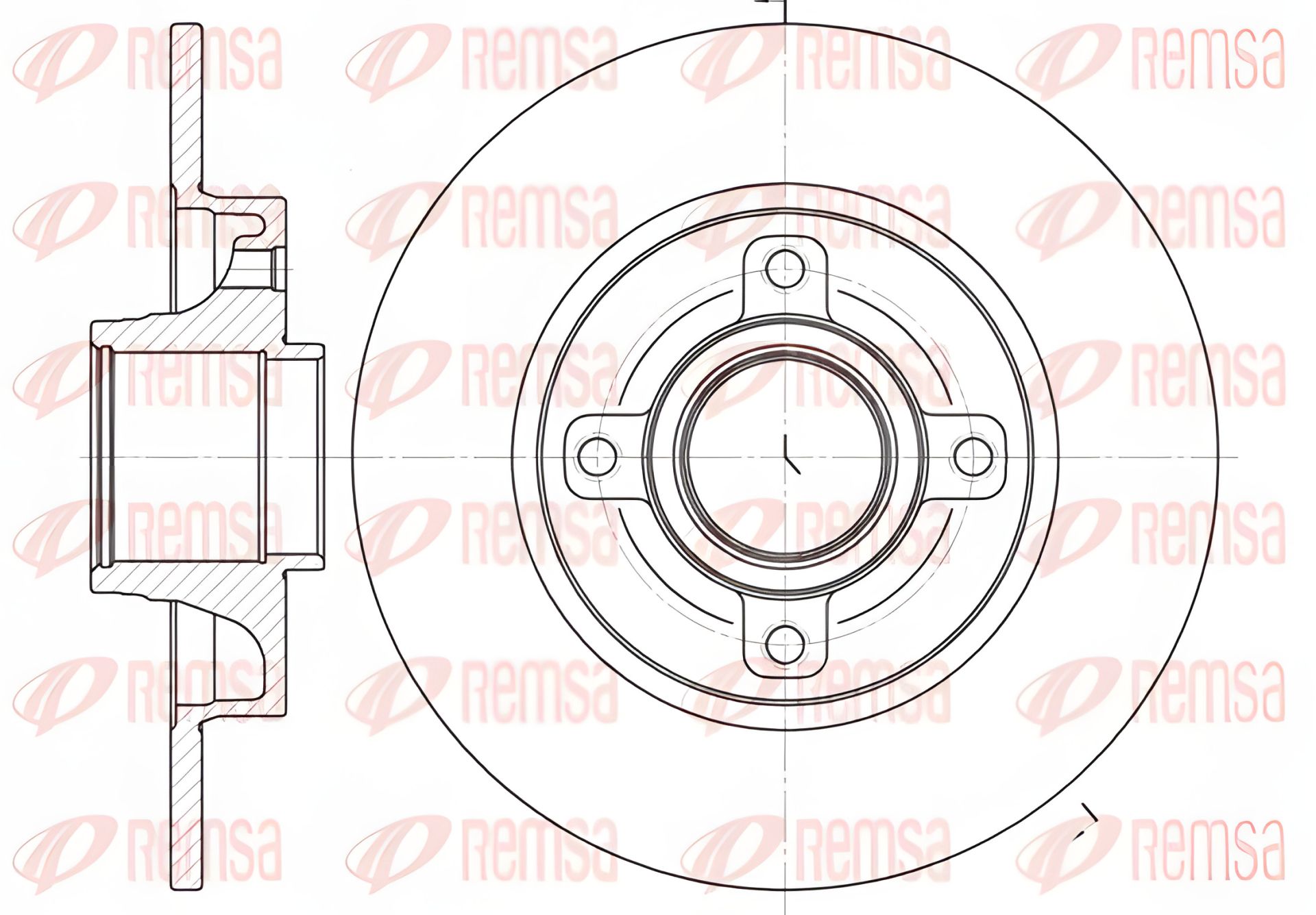 Диск гальмівний DS DS, CITROËN DS3, PEUGEOT 208, REMSA (6101400) Диск гальмівний DS DS, CITROËN DS3, PEUGEOT 208, REMSA (6101400)