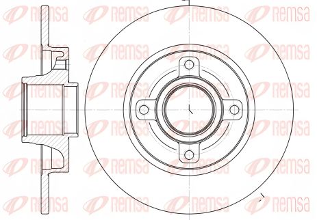 Тормозной диск для DS DS, CITROËN DS3, PEUGEOT 208, REMSA (6101400)