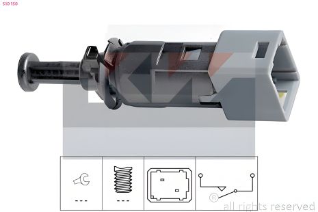 Датчик вимикач стоп сигналу MITSUBISHI COLT, NISSAN KUBISTAR, OPEL VIVARO, KW (510150)