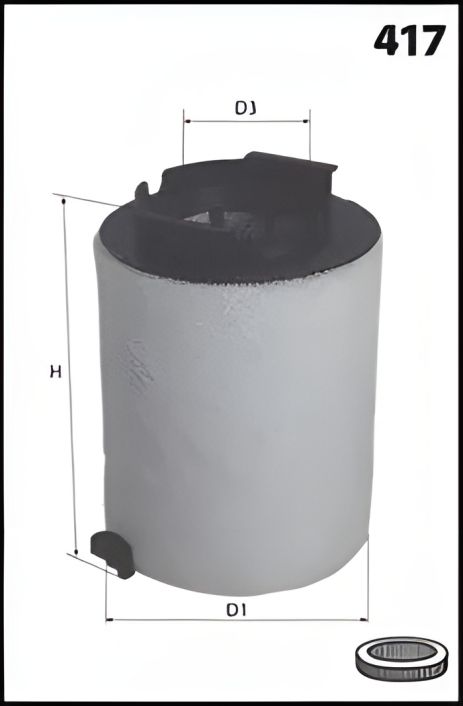 Воздушный фильтр для SKODA SUPERB, SEAT LEON, AUDI A3, MECAFILTER (EL9112)