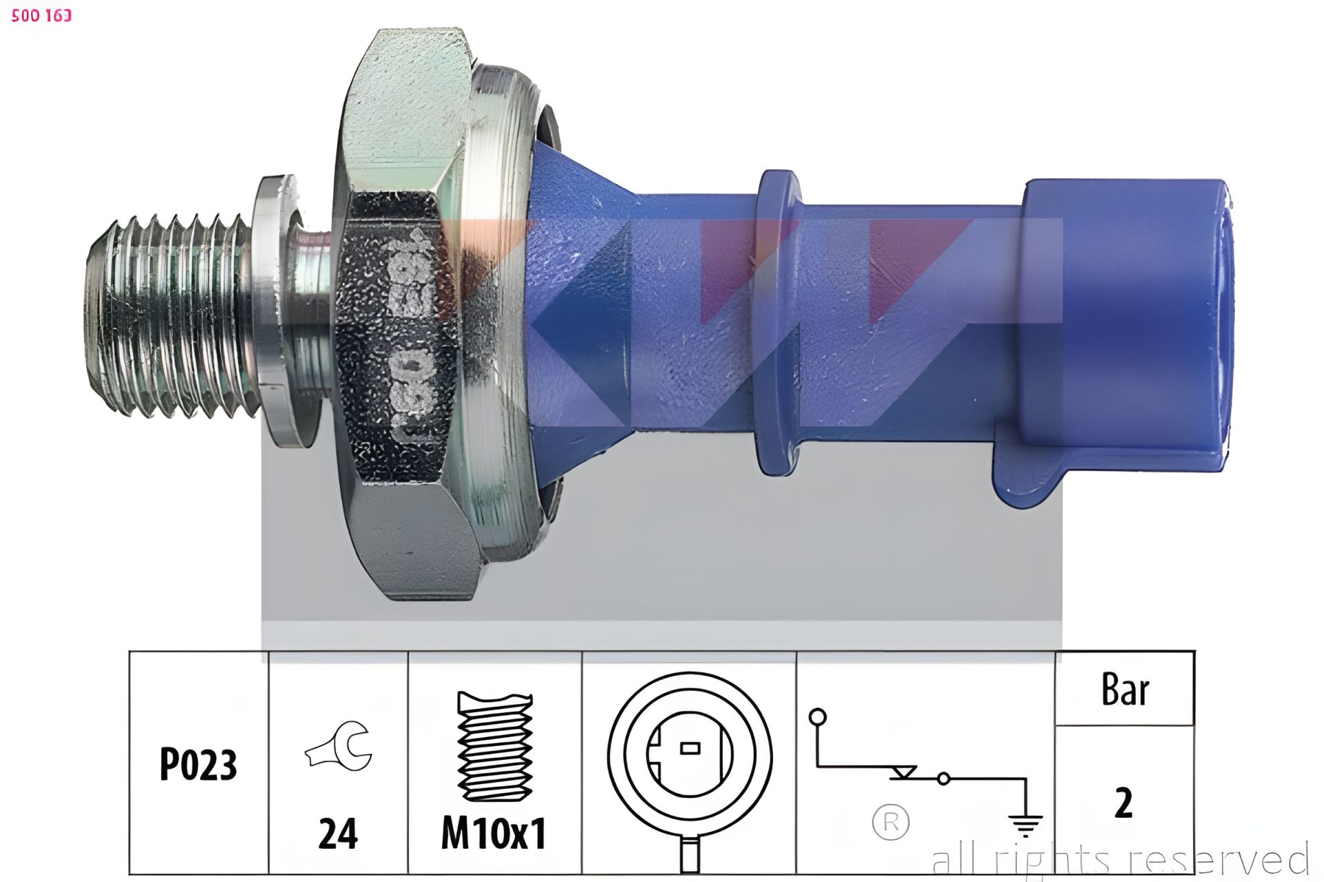 Датчик тиску оливи для JEEP RENEGADE/CHRYSLER YPSILON/OPEL COMBO, KW (500163) Датчик тиску оливи для JEEP RENEGADE/CHRYSLER YPSILON/OPEL COMBO, KW (500163)