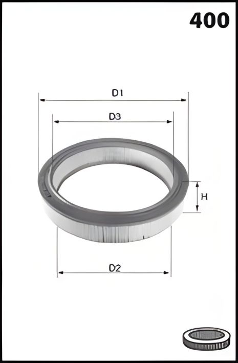Фільтр повітряний AUSTIN ALLEGRO, MG METRO, ROVER MINI-MOKE, MECAFILTER (EL3153)
