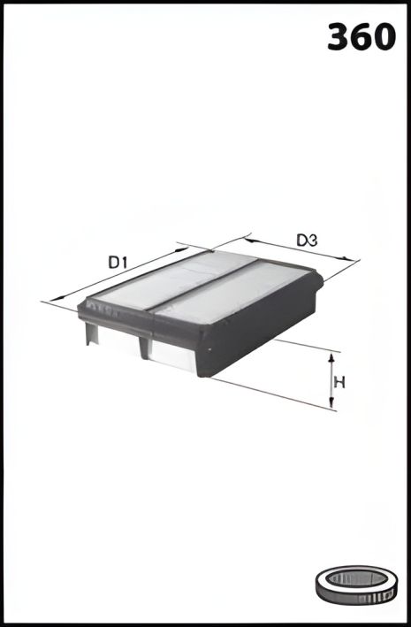 MAZDA MX-5 повітряний фільтр, MECAFILTER (ELP3775) MAZDA MX-5 повітряний фільтр, MECAFILTER (ELP3775)