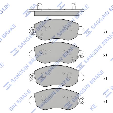 Гальмівні колодки FORD AUSTRALIA, SANGSIN (SP1275)