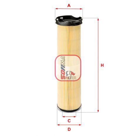 Воздушный фильтр для MERCEDES-BENZ E-CLASS, S-CLASS, SOFIMA (S7586A)