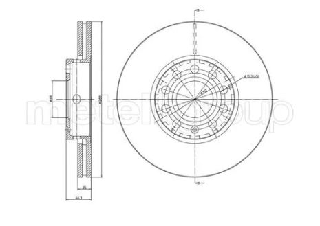 Диск гальмівний VW (SVW), SEAT EXEO, CIFAM (800262C) Диск гальмівний VW (SVW), SEAT EXEO, CIFAM (800262C)
