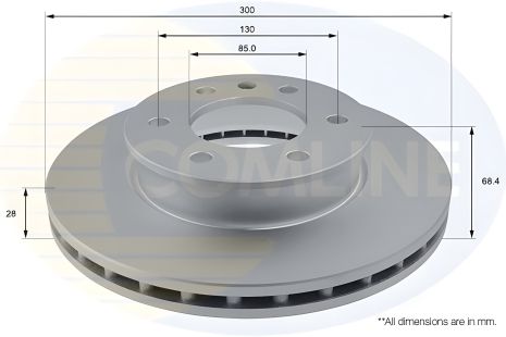 Тормозной диск для VW CRAFTER, MERCEDES-BENZ SPRINTER, MERCEDES-BENZ T1, COMLINE (ADC1640V)