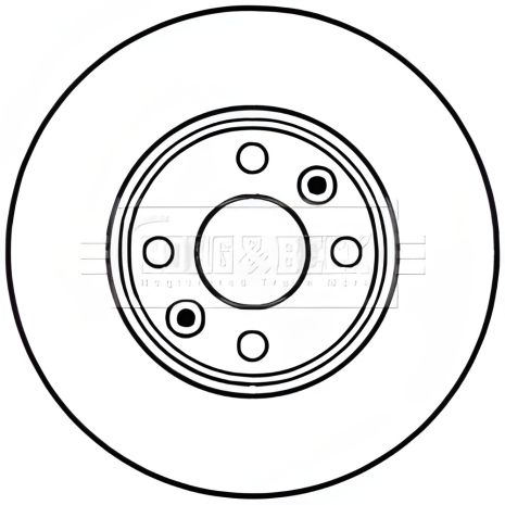 Гальмівний диск для MERCEDES-BENZ CITAN, DACIA SANDERO, RENAULT KANGOO від BORG & BECK (BBD5226)