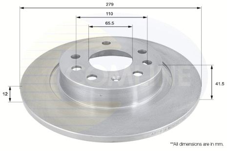 Диск тормозной CADILLAC BLS, FIAT CROMA, SAAB 9-3X, COMLINE (ADC1116)