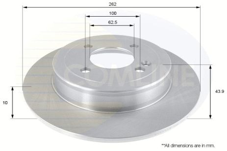 Диск гальмівний KIA RIO, HYUNDAI BAYON, HYUNDAI i20, COMLINE (ADC2419)