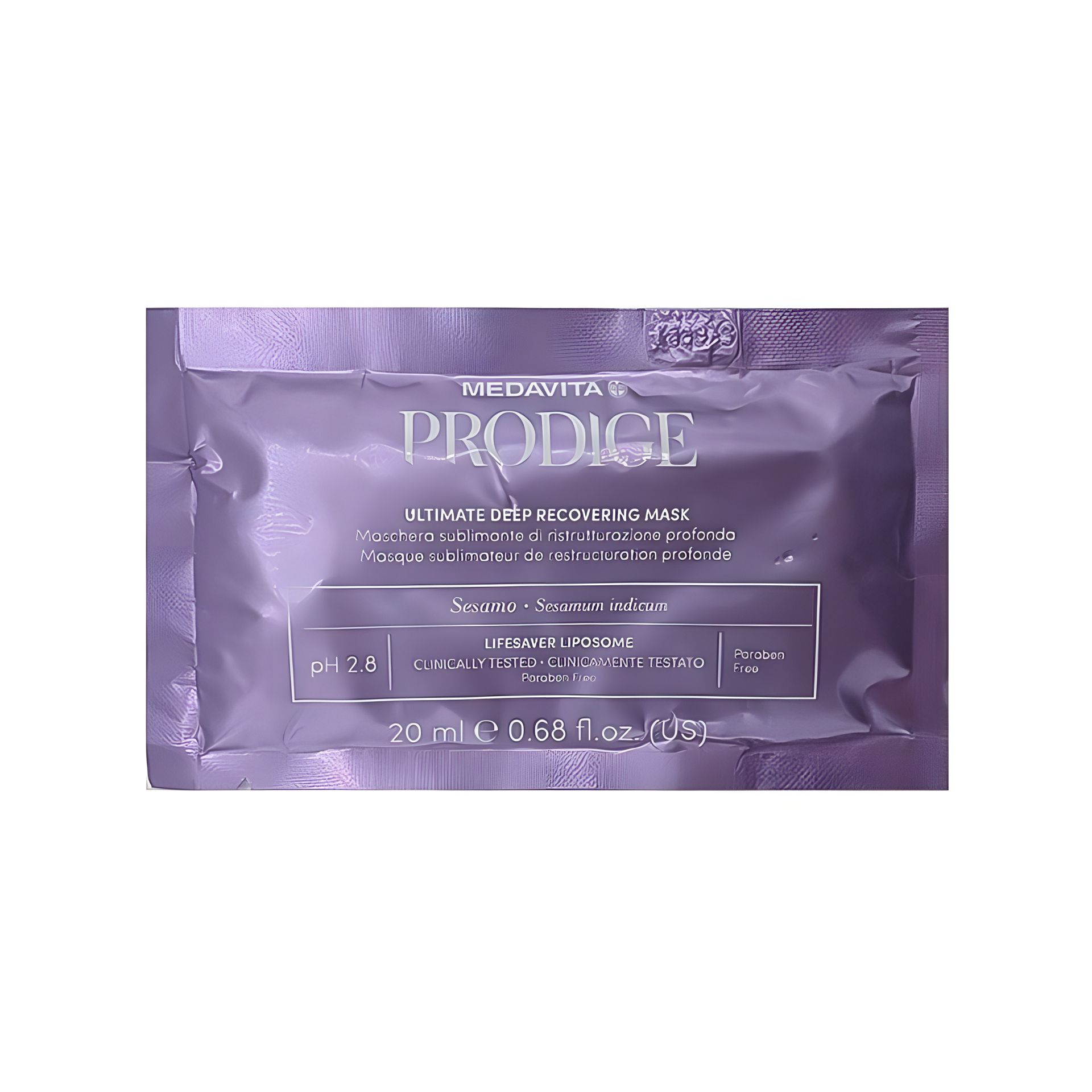 Маска для волос Medavita Prodige Ultimate Deep Recovering Mask «Абсолютное восстановление», саше 20 мл Маска для волос Medavita Prodige Ultimate Deep Recovering Mask «Абсолютное восстановление», саше 20 мл