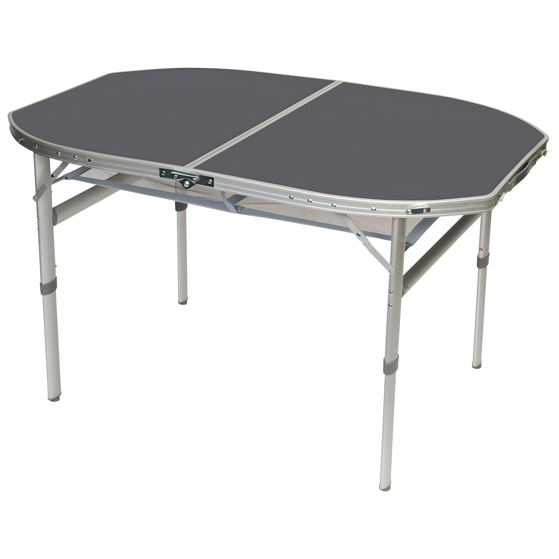 Стіл Grey Bo-Camp Case Model Oval 120x80 cm (1404415) Стіл Grey Bo-Camp Case Model Oval 120x80 cm (1404415)