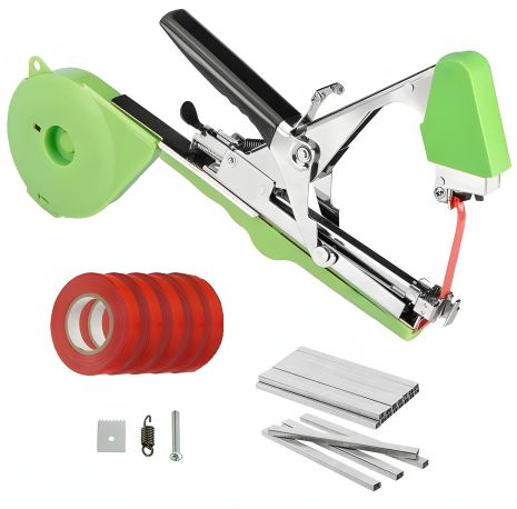 Набір для підв'язки рослин: Степлер + Скоби (10100 шт) + Стрічка (6 шт/180 м)