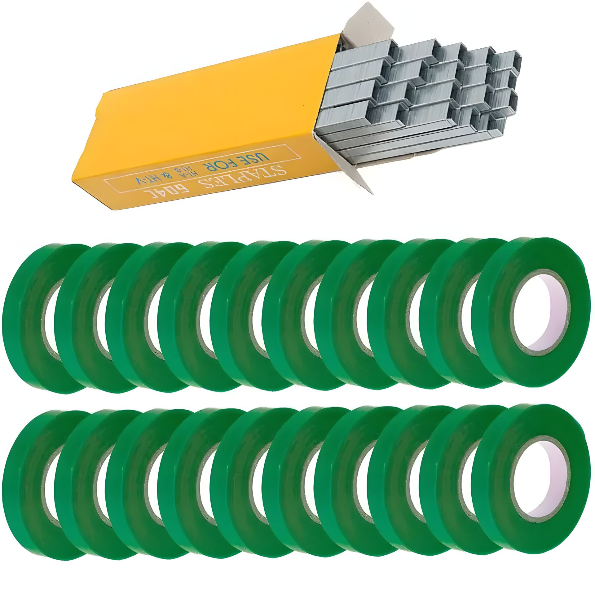 Садовий набір для степлера тапенера: 20 шт підв’язувальної стрічки (600 м) + 10000 скоб Садовий набір для степлера тапенера: 20 шт підв’язувальної стрічки (600 м) + 10000 скоб