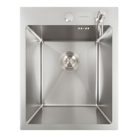 Кухонна мийка нержавійка 40 на 50 см VALESO Handmade (сифон круглий 3,0/0,8)