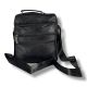 Чоловіча шкіряна сумка містка, чорна, на 1 відділення