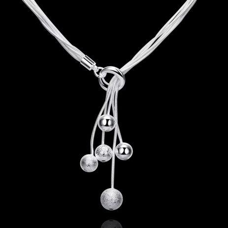 Многослойная подвеска кулон с шарами Висячие Бусы стерл. ср. тиффани tiffany