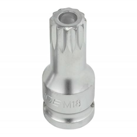 Головка-бита SPLINE с отверстием M18 (L-60мм) 1/2" FORSAGE F-24806018B
