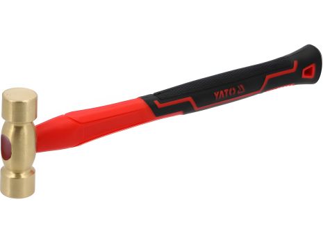 Молоток з латунним обухом m=250 г, скловолокниста ручка Yato YT-45290