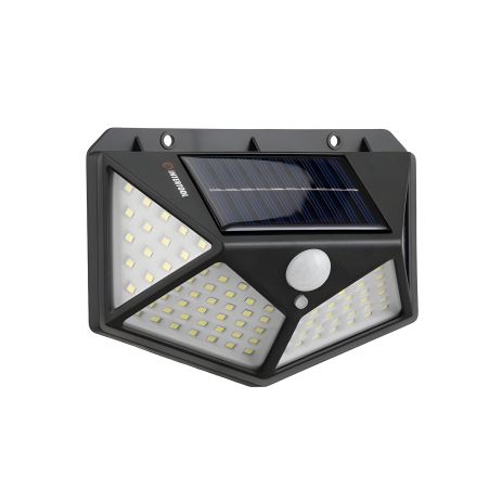 Світильник акумуляторний настінний 100 SMD, вуличний, сонячна панель, датчик руху INTERTOOL LB-0113 Світильник акумуляторний настінний 100 SMD, вуличний, сонячна панель, датчик руху INTERTOOL LB-0113