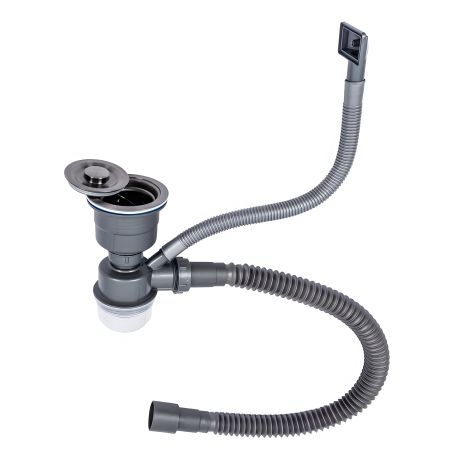 Одинарный сифон для моек Handmade VALESO (верхушка черная, арт. 903) Одинарный сифон для моек Handmade VALESO (верхушка черная, арт. 903)