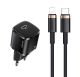 Мережевий адаптер USAMS T36 Type-C to Lightning cable XFK Super Cube Series CC124, 1Type-C, 20W, PD, black Мережевий адаптер USAMS T36 Type-C to Lightning cable XFK Super Cube Series CC124, 1Type-C, 20W, PD, black