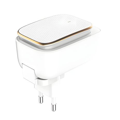 Блок живлення Ldnio A2205 + Micro USB Кабель з Touch Light, 2USB, 2.4A, білий