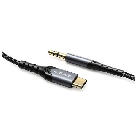 Кабель JOYROOM SY-A03 Audio Type-C to 3.5mm port audio cable, 1M, black Кабель JOYROOM SY-A03 Audio Type-C to 3.5mm port audio cable, 1M, black