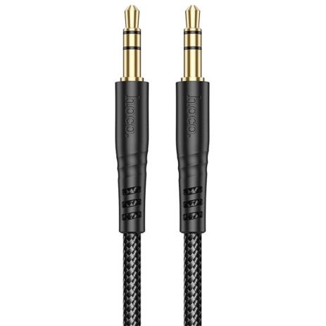 Кабель HOCO UPA24 Smooth AUX audio cable, 1m, black