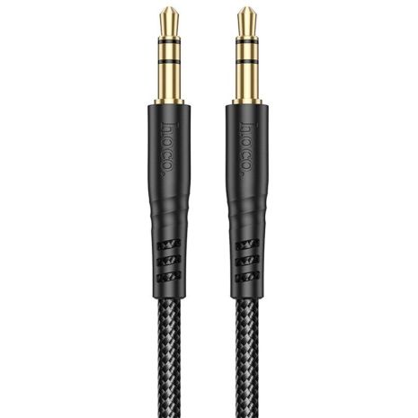 Кабель HOCO UPA24 Smooth AUX audio cable, 1m, black