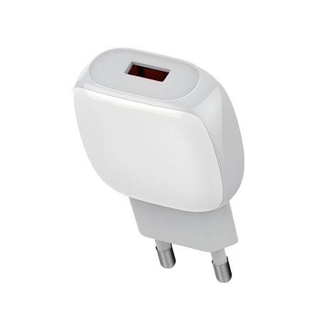 Адаптер зарядний LDNIO A1306Q + Type-C Кабель, 1USB, 3A, QC, білий