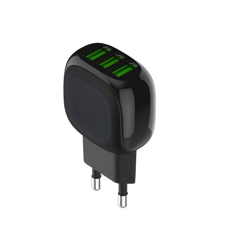 Адаптер мережевий LDNIO A3309 + Micro USB Cable, 3USB, 3.4A, black Адаптер мережевий LDNIO A3309 + Micro USB Cable, 3USB, 3.4A, black