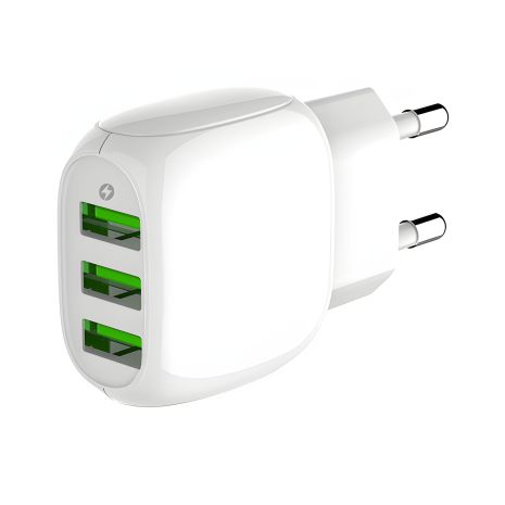Адаптер мережевий LDNIO A3315 + Micro USB Cable, 3USB, 3.1A, white Адаптер мережевий LDNIO A3315 + Micro USB Cable, 3USB, 3.1A, white