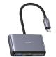 USB Хаб Usams US-SJ627 4in1 Multifunctional Type-C Type-C*1+USB3.0*1+USB 2.0*2 dark grey