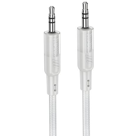 HOCO UPA27 Spirit прозорий AUX аудіокабель, 1.2M, сірий